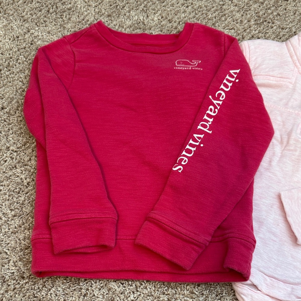 Vineyard Vines Kids Pink and White Sweatshirt Trio - Picture 4 of 9